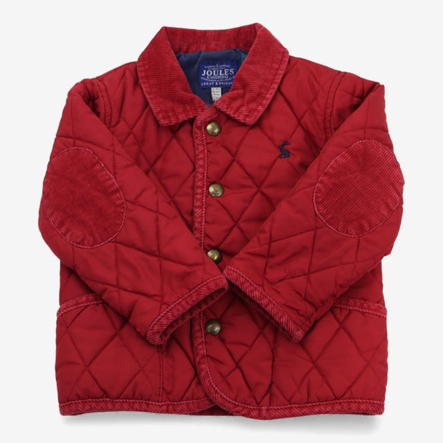 Coat Red Quilted with Cord Collar