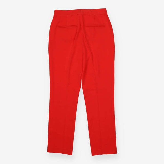 Cherry Red Tailored Straight Leg Smart Trousers