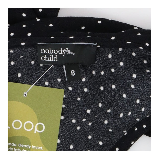Black Polka Dot Midi Dress | Frill Sleeve Dress