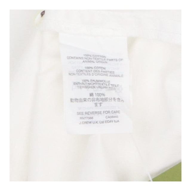 Cotton Poplin Ruffle Sleeve Shirt White Classic Fi
