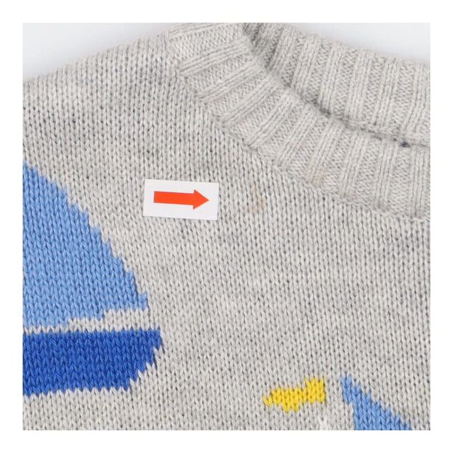 Sweater grey blue sailing boats