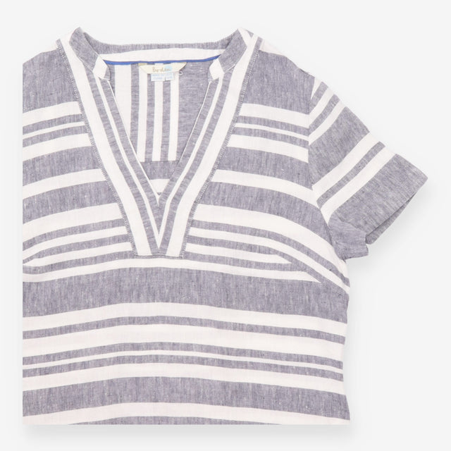 Shift Dress Blue White Multi-directional Stripe 10