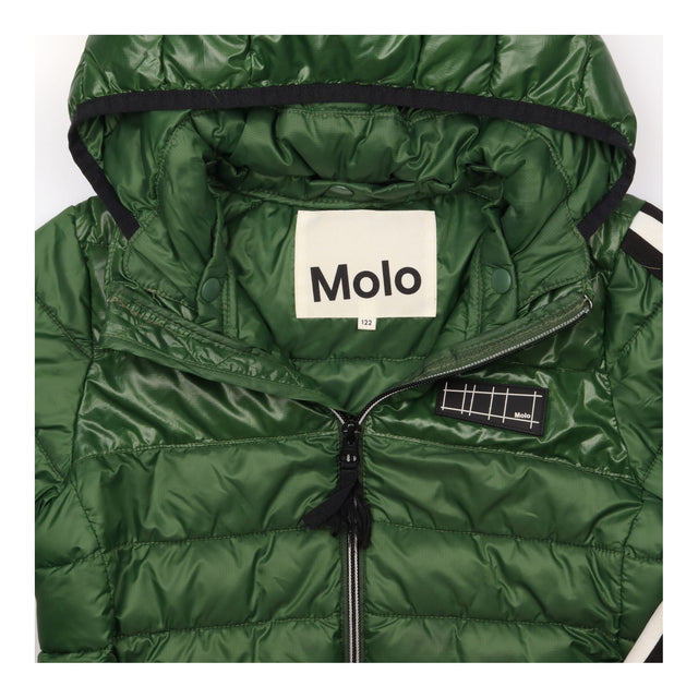 Coat green padded stripe to arm