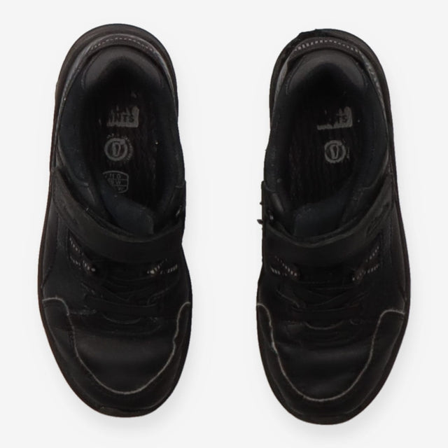 Black Velcro + Laces School Trainers