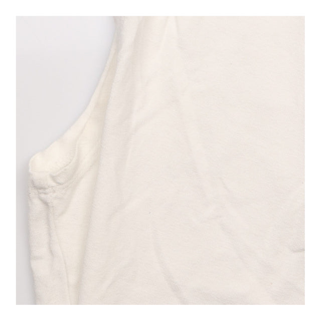 Top White Sleeveless Cowl Neck