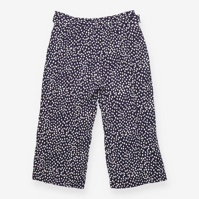 Astrid Crop Trousers navy with cream dots