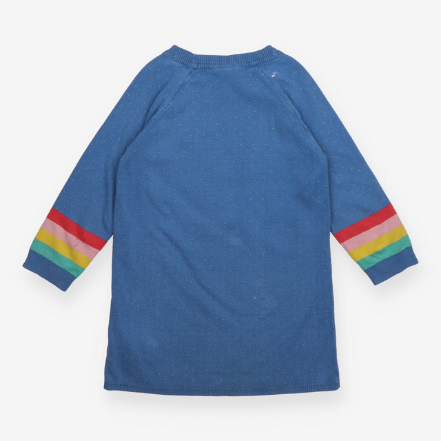 Dress knit blue rainbow