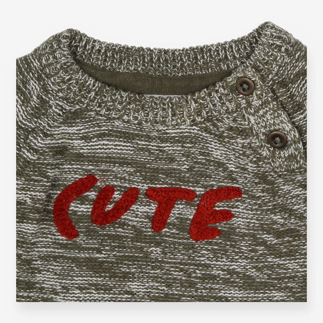 Sweater green marl Cute