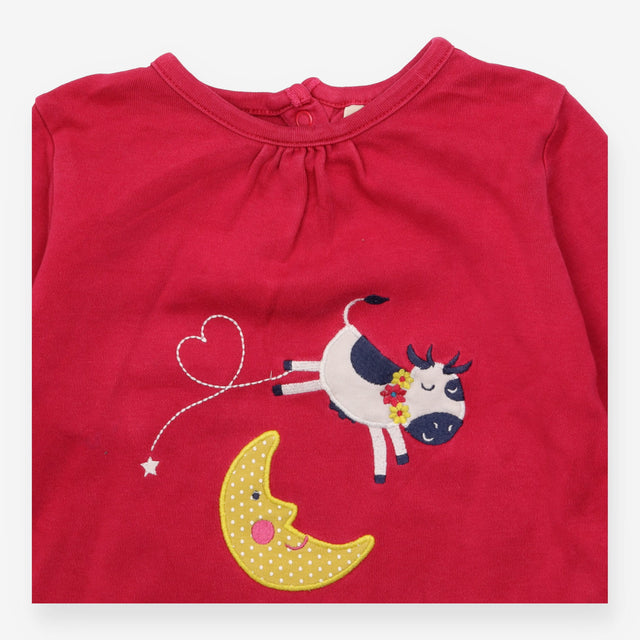 T-shirt plum cow and moon
