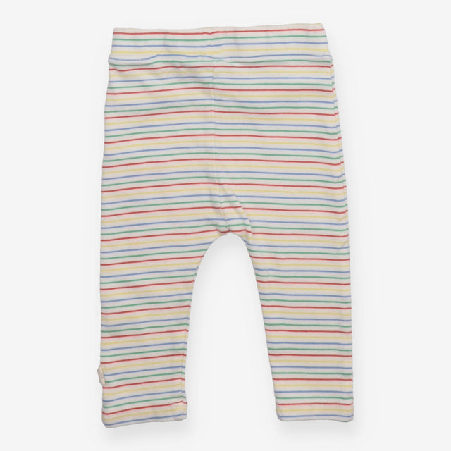 Leggings white thin stripes