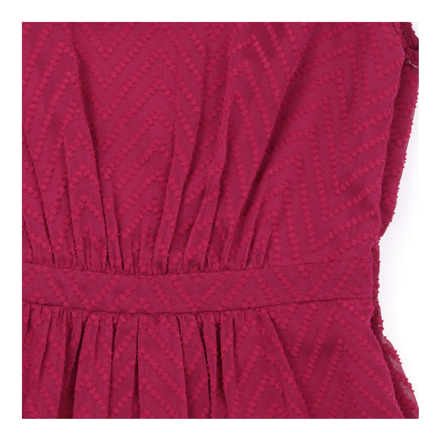 Dress Berry Magenta Chevron Lace Sleeveless Midi