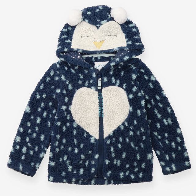 Blue fleece penguin jacket