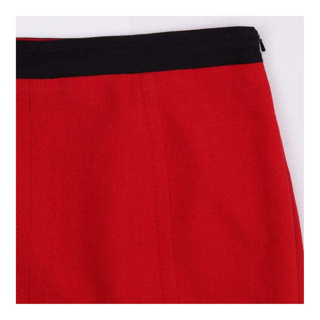 Coast Mini Skirt Red Black Contrast Waistband