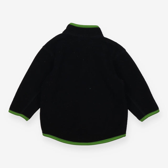 Fleece black green full zip