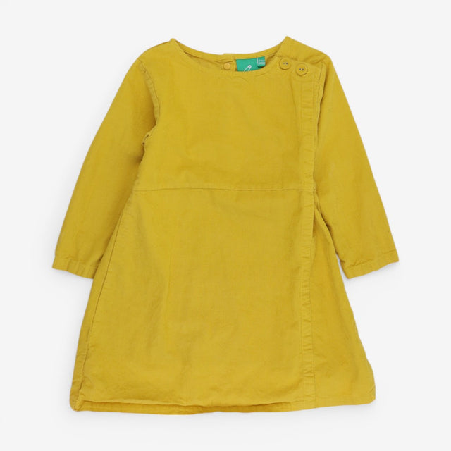 Cord Dress Golden with Tie Belt