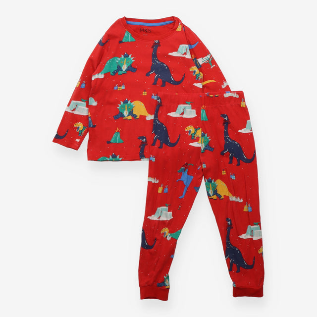 Red Festive Dinosaurs Pyjamas