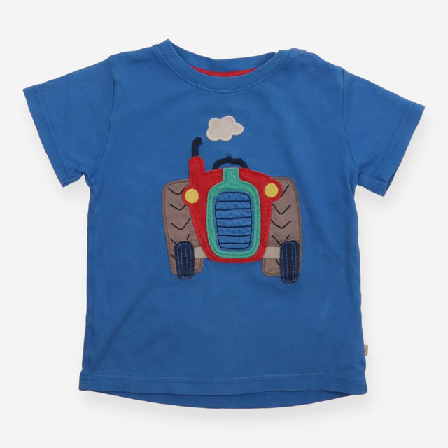 T-Shirt Blue Tractor Applique
