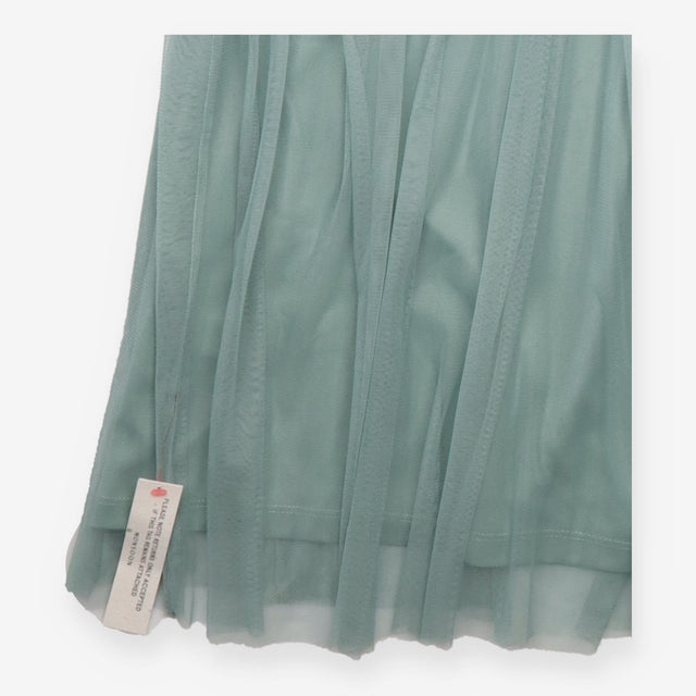Monsoon Dress Sage Green Tulle Pleated Maxi