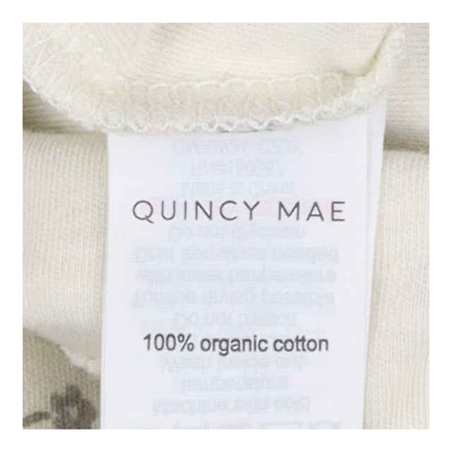 Quincy Mae Dress with Bloomers White Grey Floral