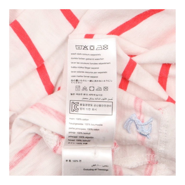 White Pink Striped Floral 100% Cotton Lottie Long