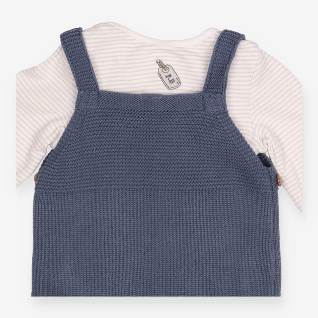 Dungarees Knit Blue with Bodysuit Paddington