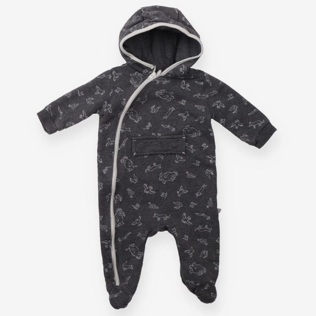 Onesie grey hood zip gruffalo