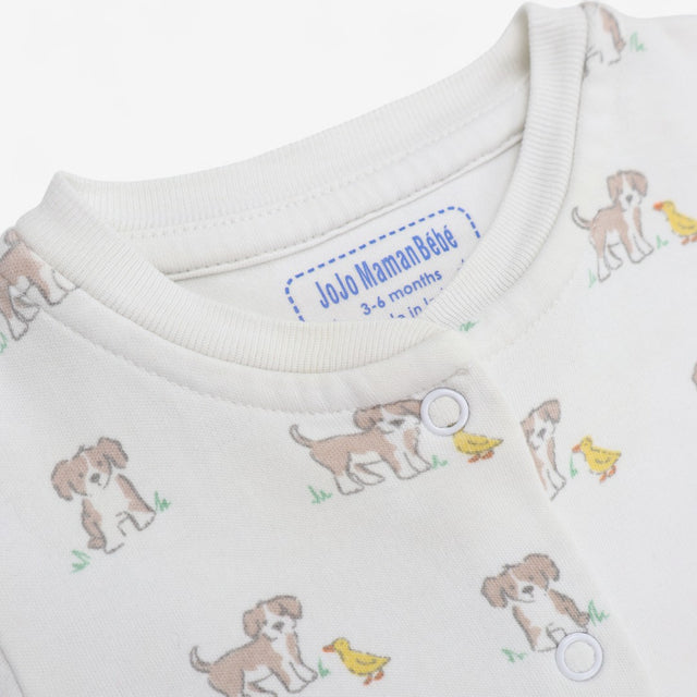 Sleepsuit Cream Puppy & Duck