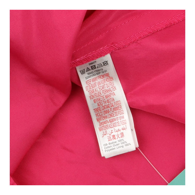 Dress Sleeveless Pink Tulle Embroided Flower