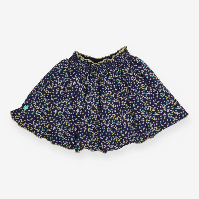 Skirt blue floral smock waist