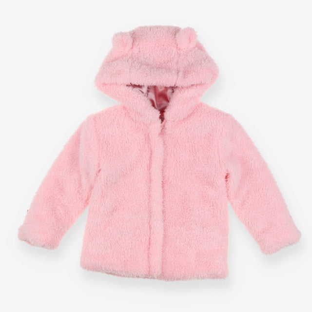 Pink Teddy Bear Fleece Coat