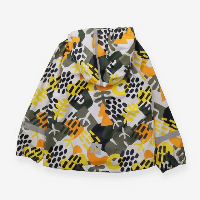 Raincoat Black Yellow and Orange Abstract