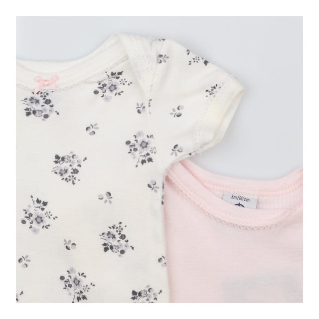 Bodysuits Pink and White Floral 2 Pack