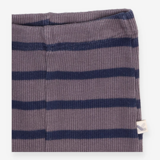 Leggings Ribbed Grey and Navy Stripe