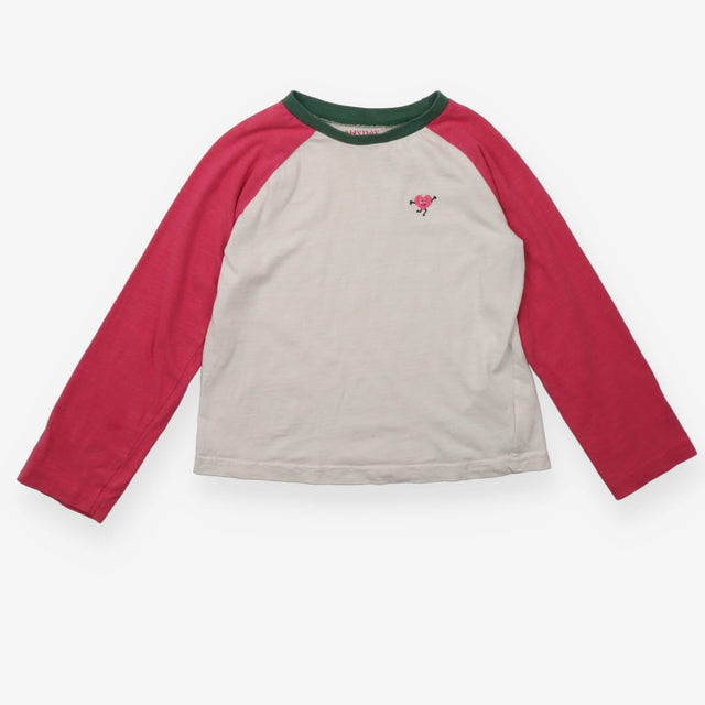 White Long Sleeve Pink Sleeves