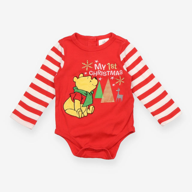<Disney Store> Bodysuit long sleeve red winnie the