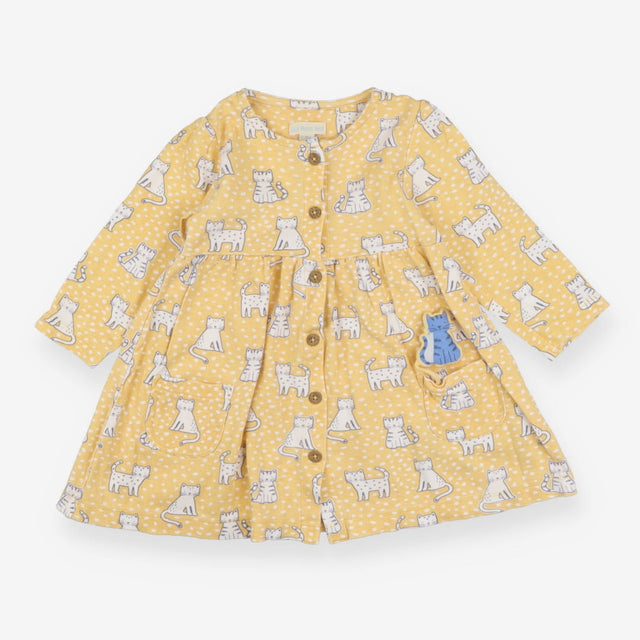 Dress yellow cat pocket pal