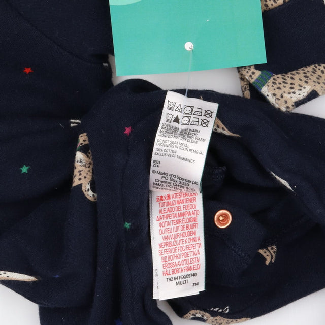Sleepsuit navy zebra giraffe cheetah