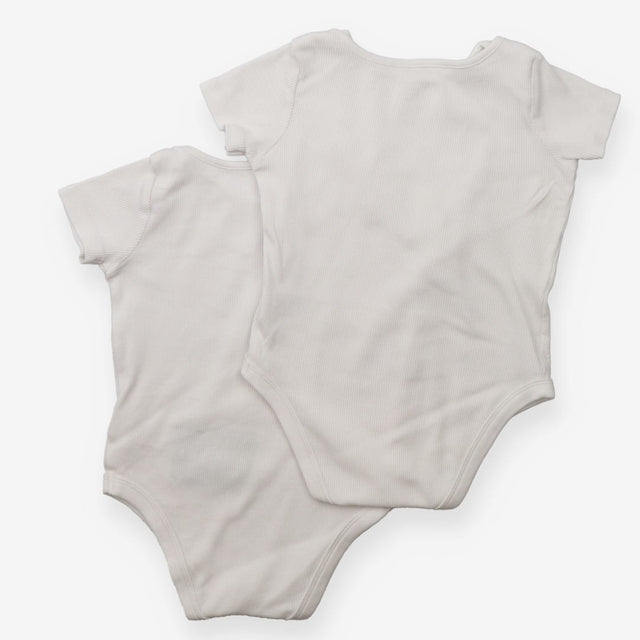Bodysuits Ribbed White 2 Pack