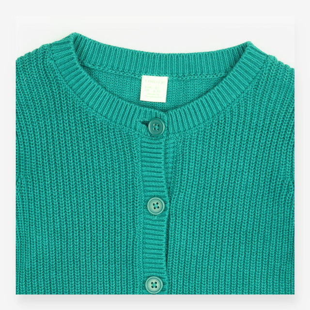 Knit Cardigan Green Forest with Front Pockets