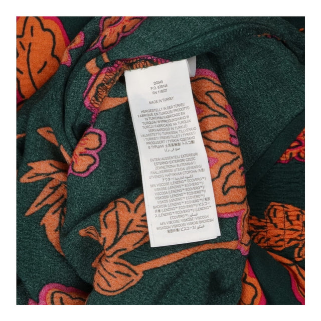 Boden Green & Orange Floral Midi Dress – Long Slee