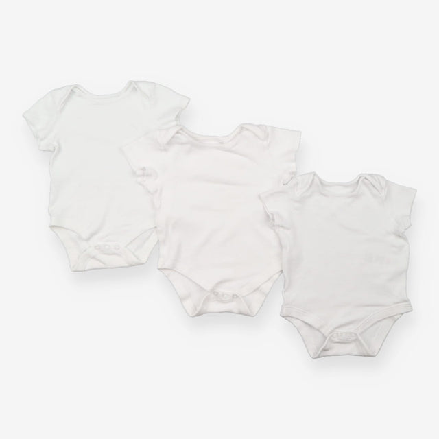 Bodysuits Short Sleeve 3-pack white
