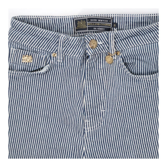 Holland Cooper Blue Stripe Classic Straight Leg Je