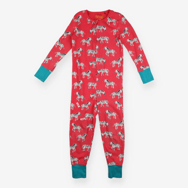 Sleepsuit red zebras print