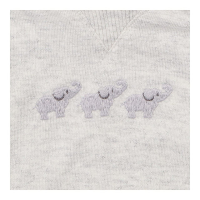 Jersey Hoodie with Ears Grey and Elephants