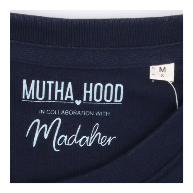 Navy crewneck floral embroidered strong girls club