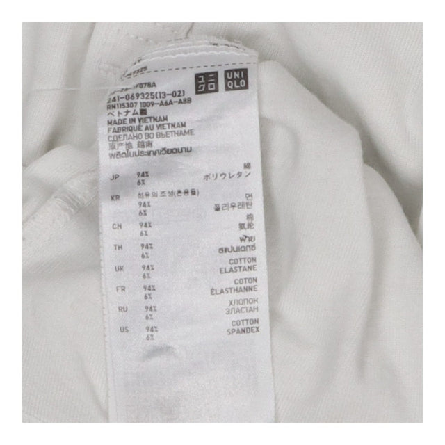 Uniqlo White Henley Long Sleeve Top – Smooth Cotto