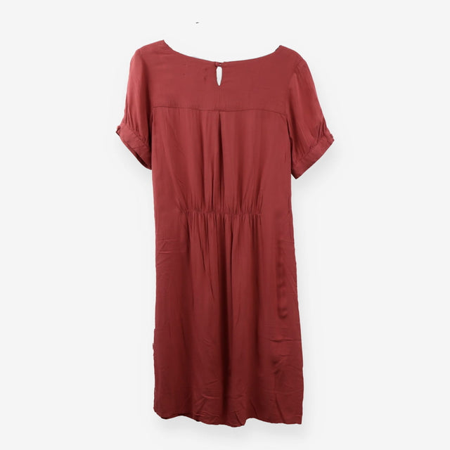Liddie Terracotta Short Sleeve Midi Dress Ruched W