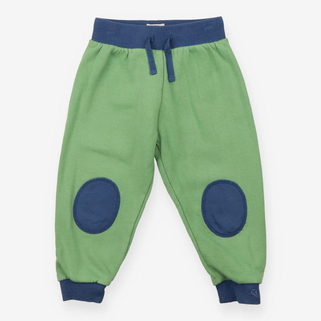 Joggers green navy knee patch