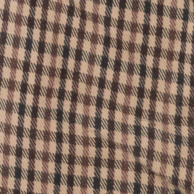 Brown Check Pull on Jersey Trouser