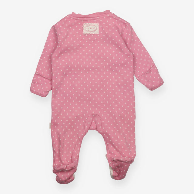 Sleepsuit Pink with White Dots and Mummy and Baby